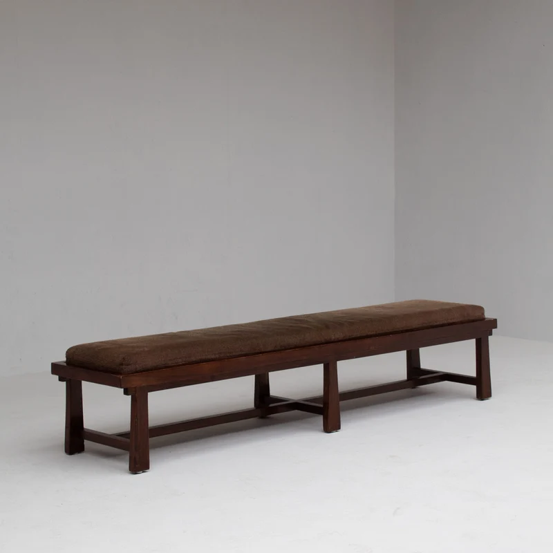 Rustique Bench in Wood with Cushion