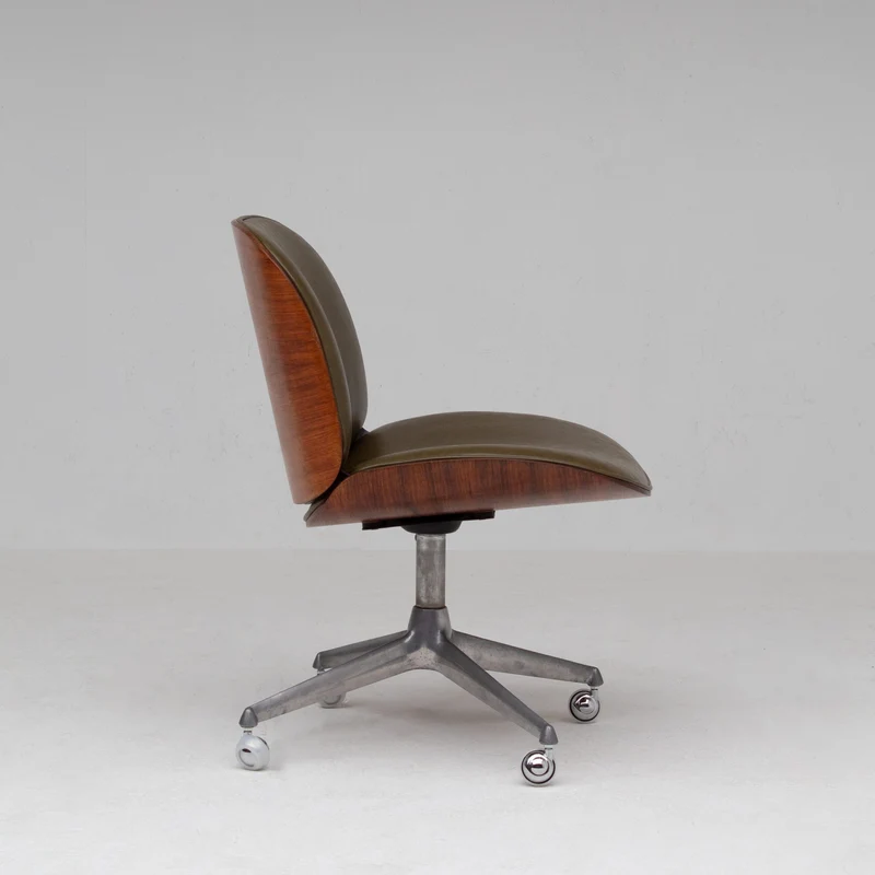Ico Parisi Office Chair in Wood and Metal