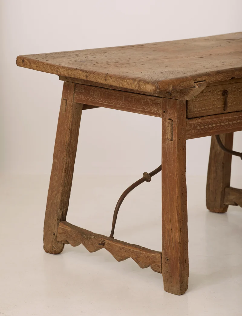 Spanish Folk Vernacular Table From The 17th Century