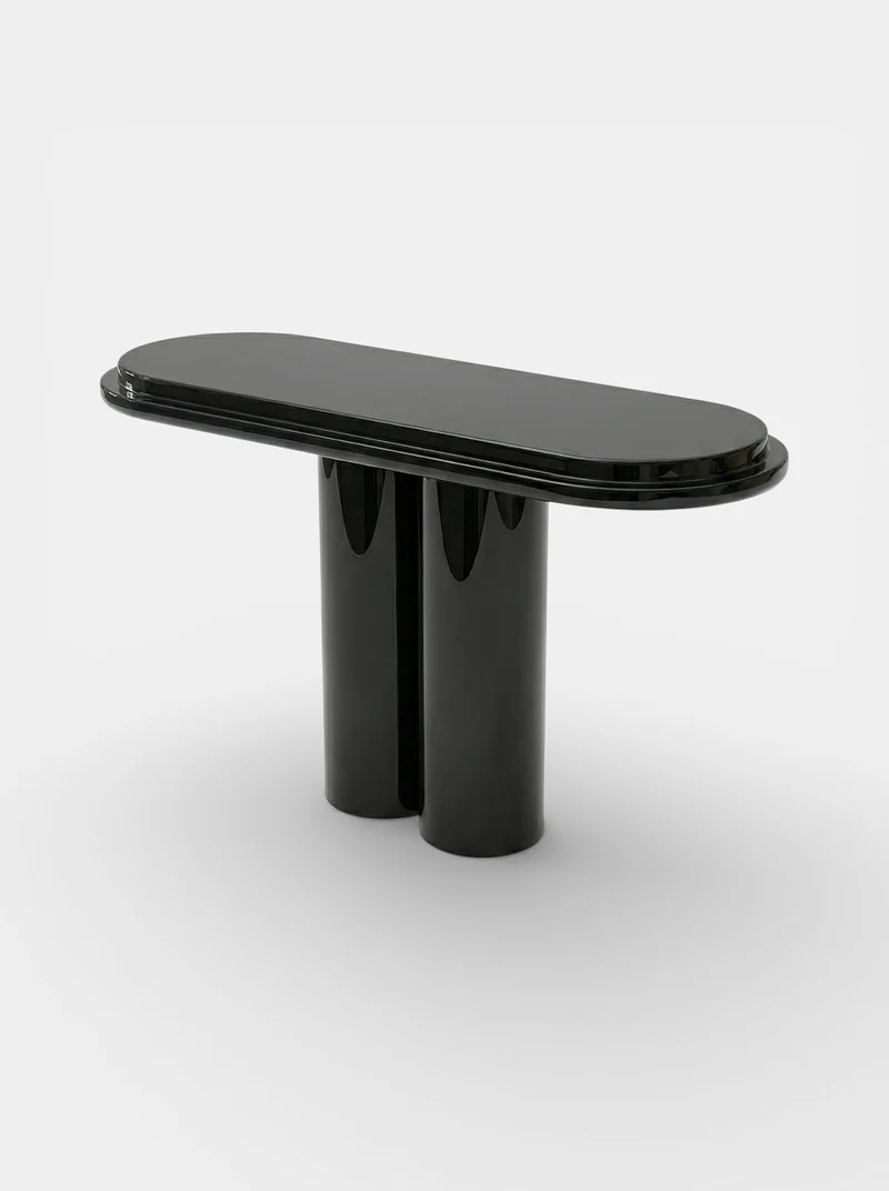 Ida Black Lacquered Wood Console