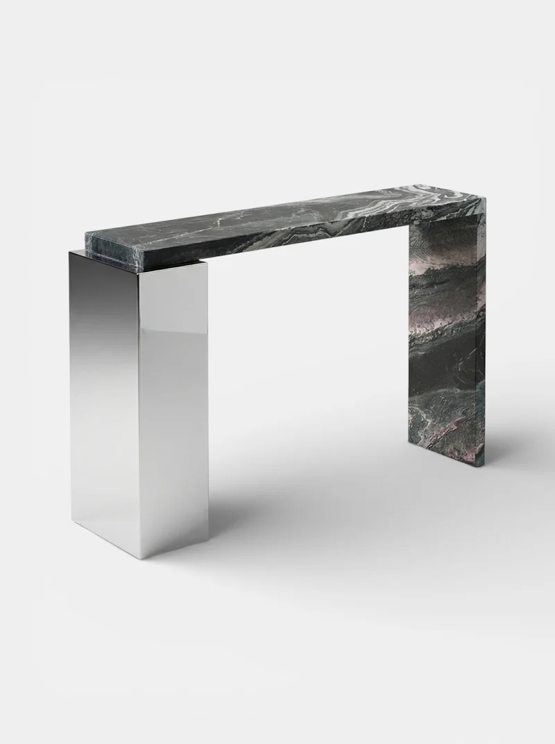 Jill Console Cipolino Marble & Inox