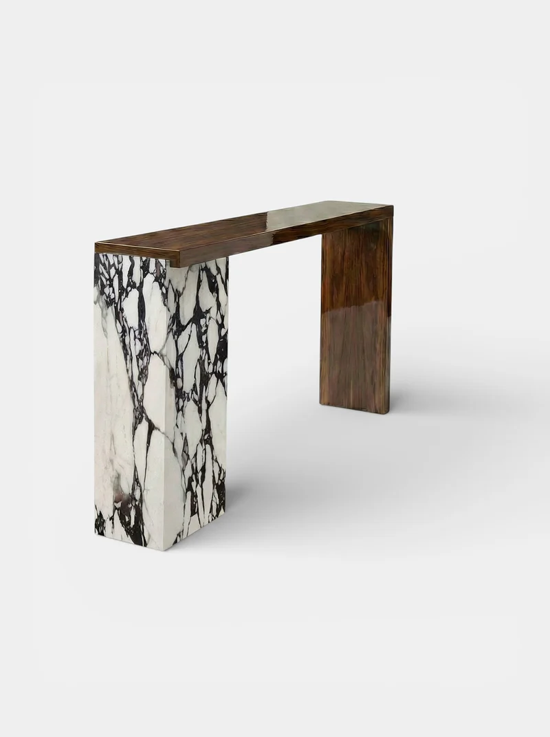 Jill Wood And Calacatta Viola Console