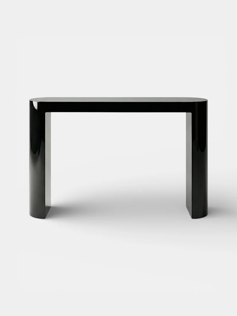 Luna Black Lacquered Console