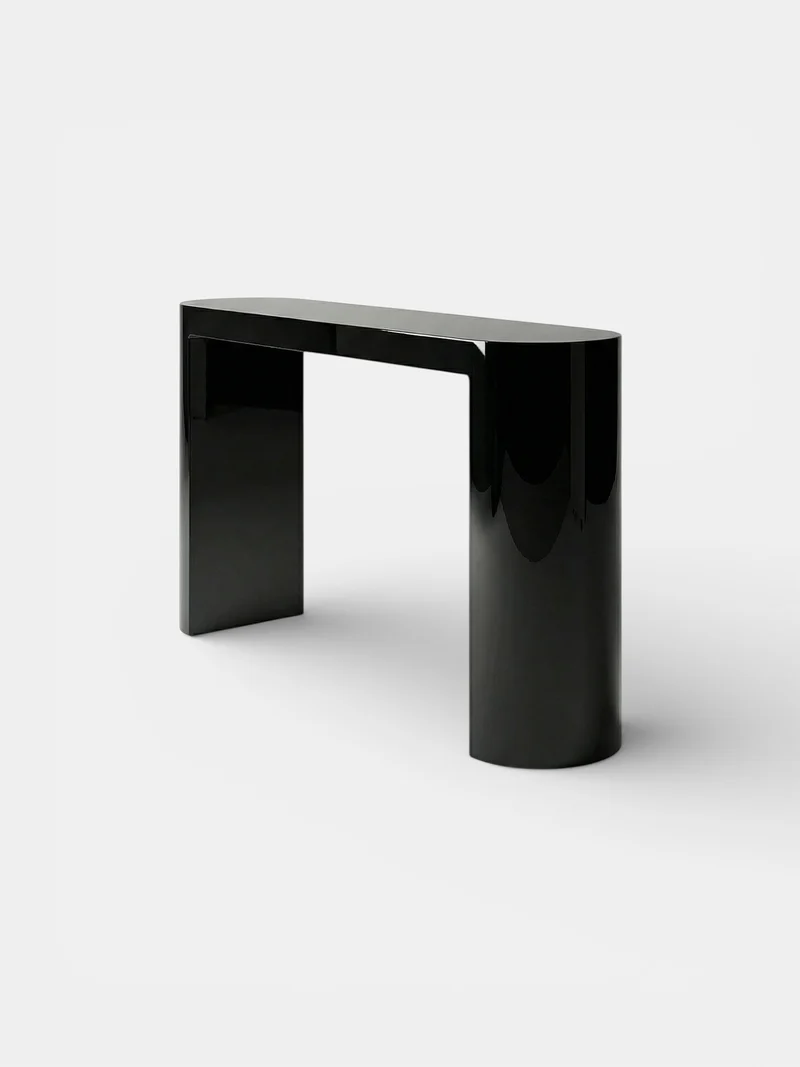 Luna Black Lacquered Console