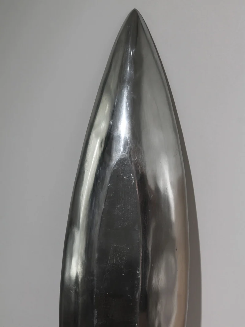 Polished Aluminum Long Decorative Bowl