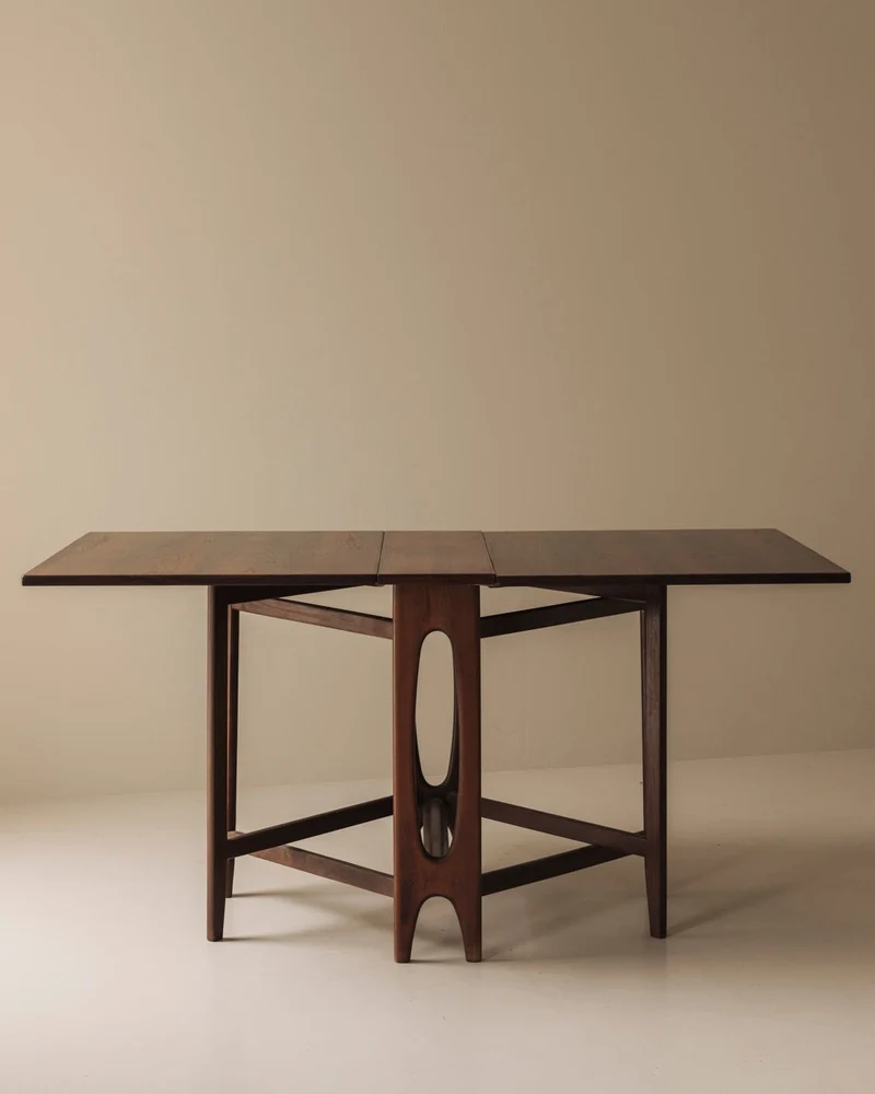 Rosewood folding table by Bendt Winge, Norway 1960s.