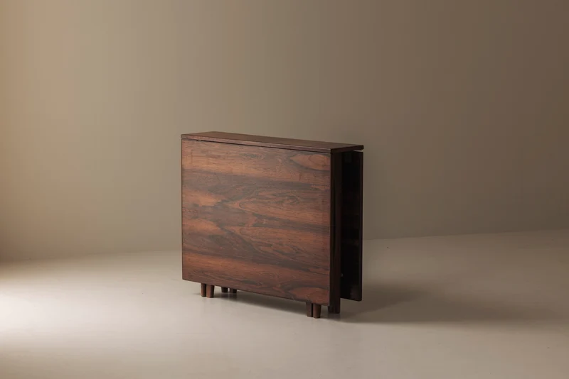Rosewood folding table by Bendt Winge, Norway 1960s.