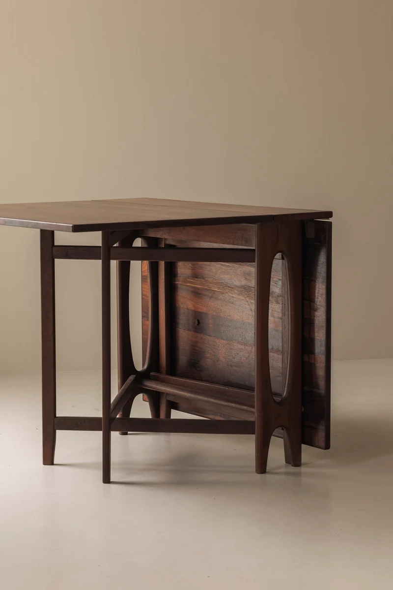Rosewood folding table by Bendt Winge, Norway 1960s.