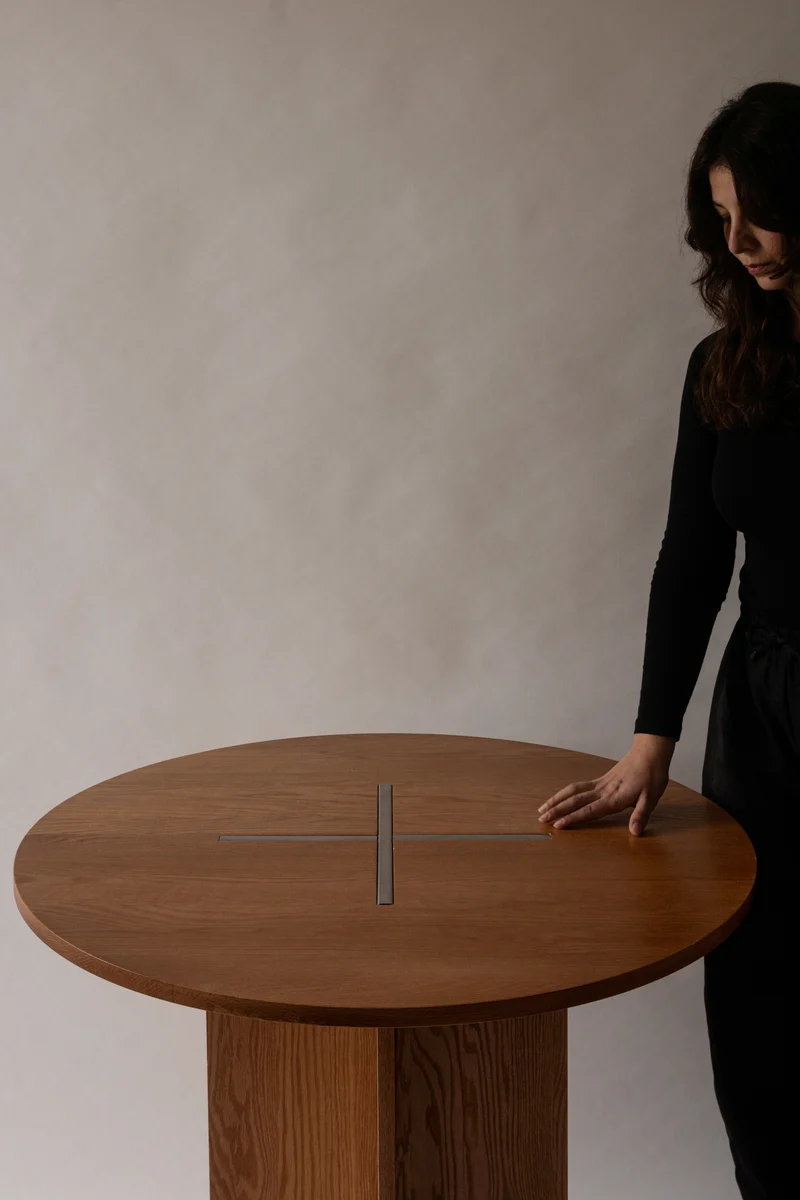 The Axis Table in Wood and Metal