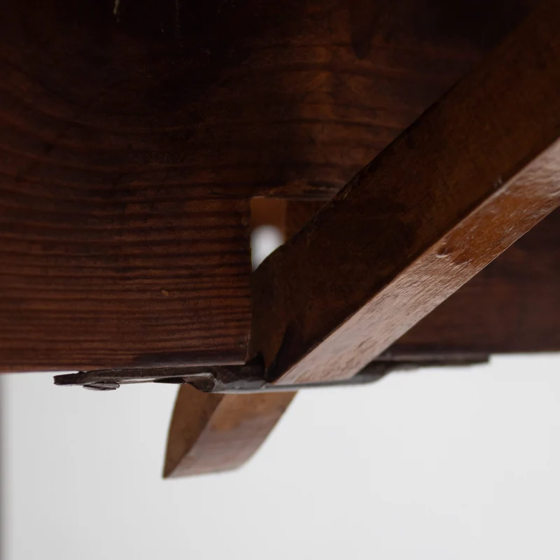 Art Deco Folding Side Table in Solid Wood