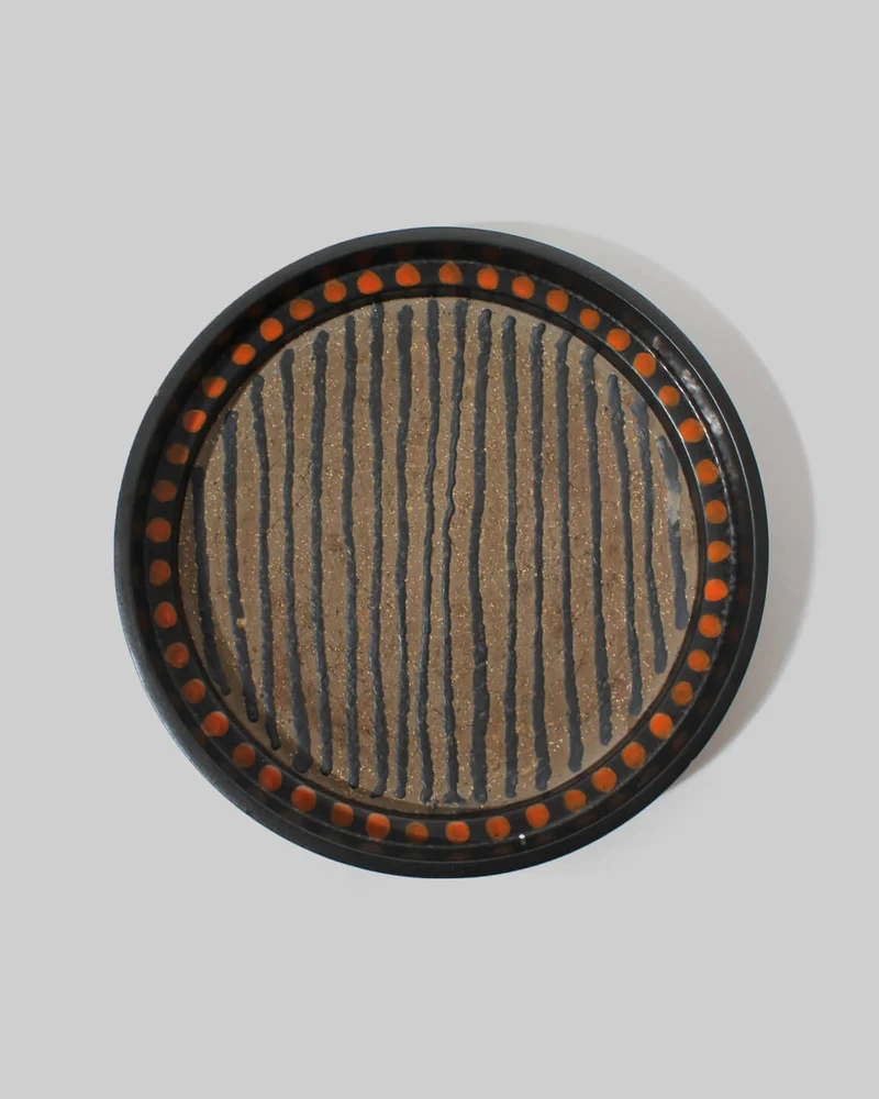 Mari Simmulson Geometric Ceramic Bowl, For Upsala-Ekeby, Sweden, 1960s