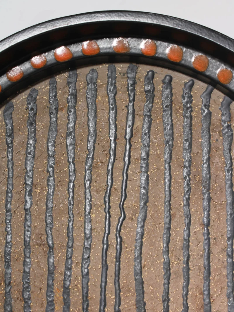 Mari Simmulson Geometric Ceramic Bowl, For Upsala-Ekeby, Sweden, 1960s