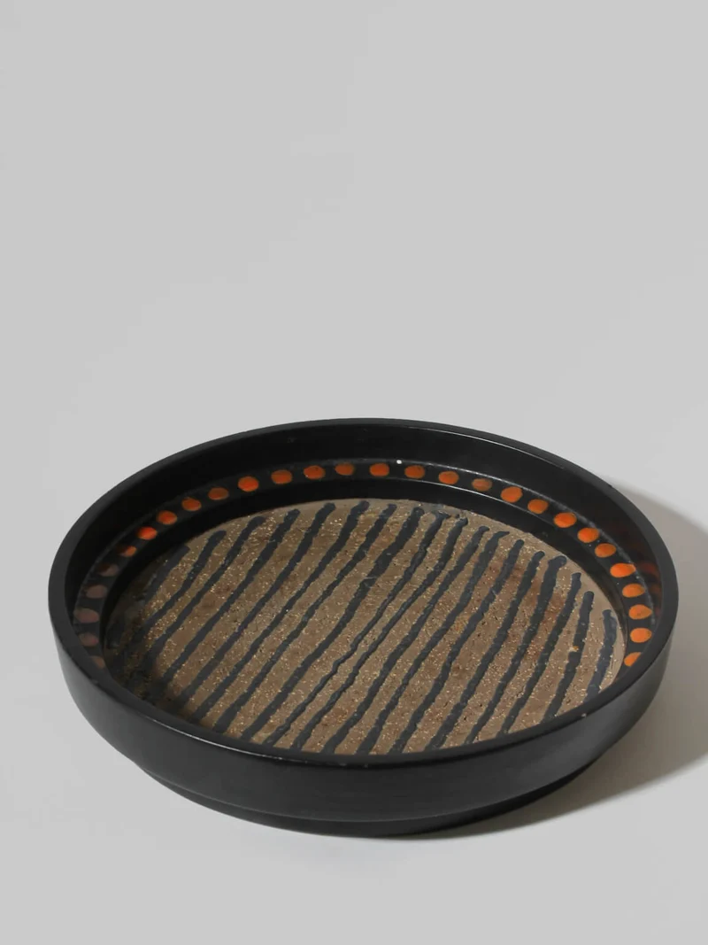 Mari Simmulson Geometric Ceramic Bowl, For Upsala-Ekeby, Sweden, 1960s