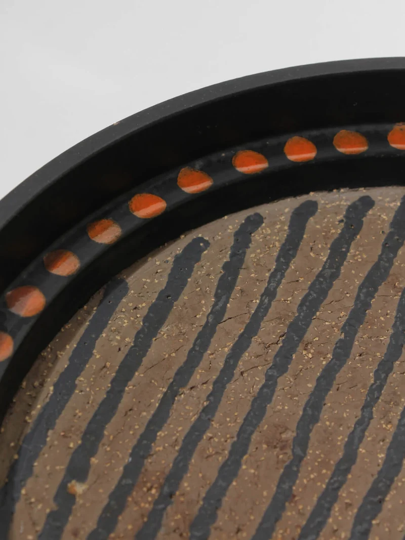Mari Simmulson Geometric Ceramic Bowl, For Upsala-Ekeby, Sweden, 1960s