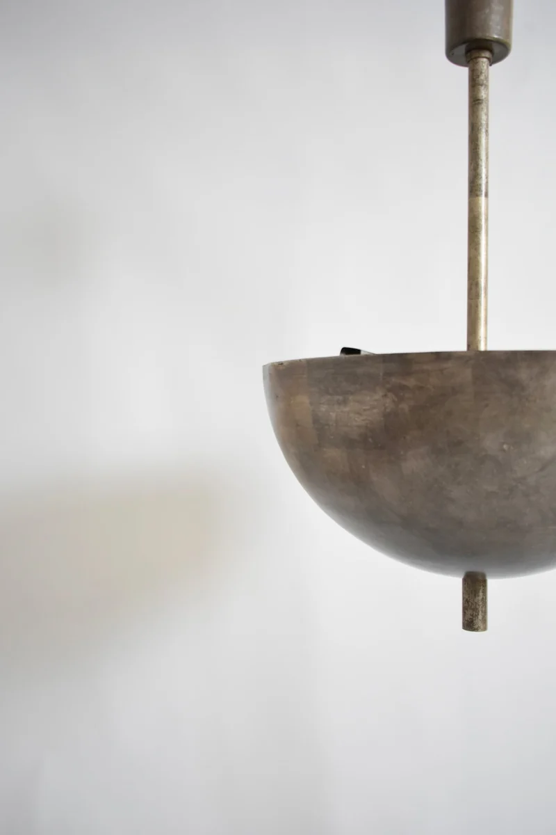 Vintage Modernist iron ceiling lamp, 1920s