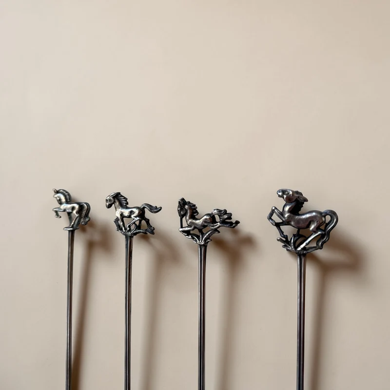 Equestrian Cocktail Stirrers, 1970s