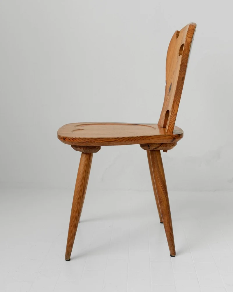 1960s Wooden Farmhouse Chairs Set of 3