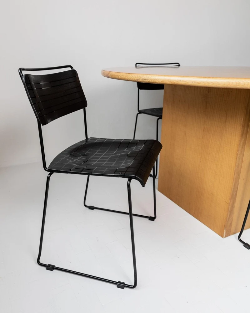 1980s Dining Chairs, Set of 4, Postmodern Design