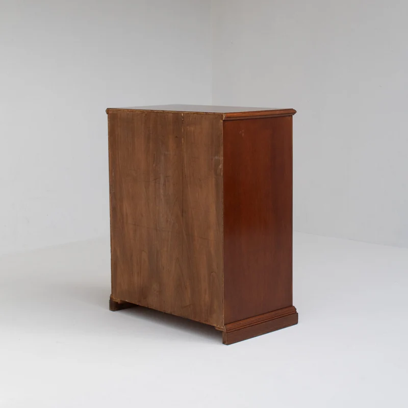 Mid Century Slatted Cabinet with Drawers and Storage
