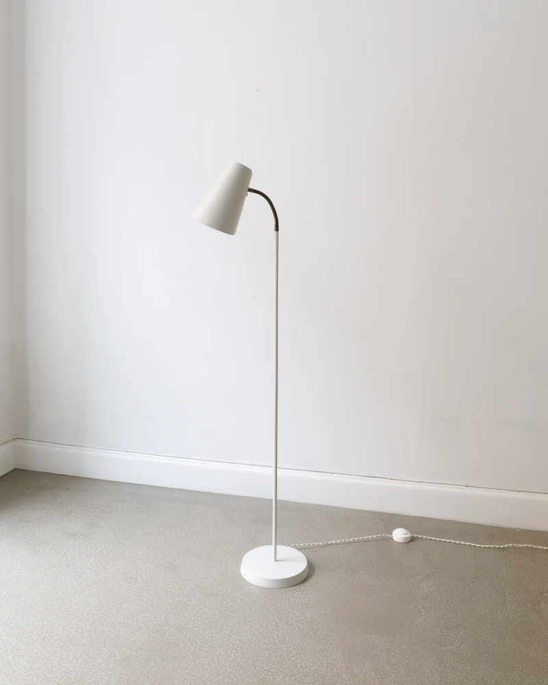 Vintage Harald Notini Böhlmarks Model 225 Brass Floor Lamp 1940s