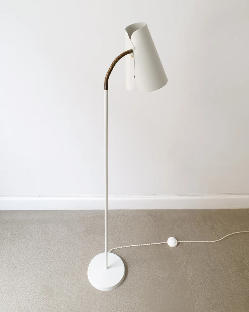 Vintage Harald Notini Böhlmarks Model 225 Brass Floor Lamp 1940s
