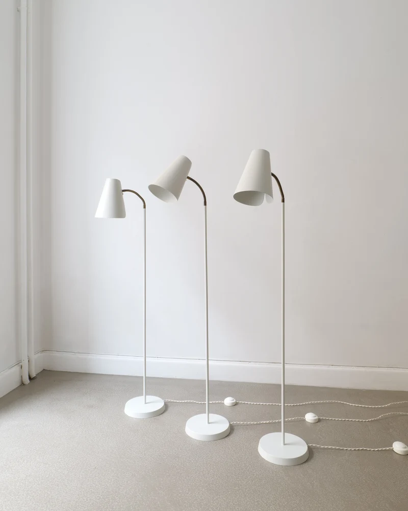 Vintage Harald Notini Böhlmarks Model 225 Brass Floor Lamp 1940s