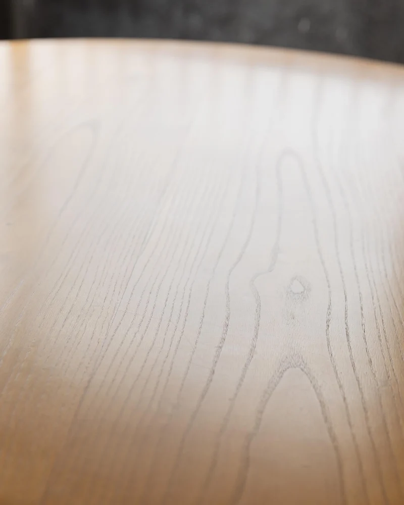 1980s Large Round Wooden Table