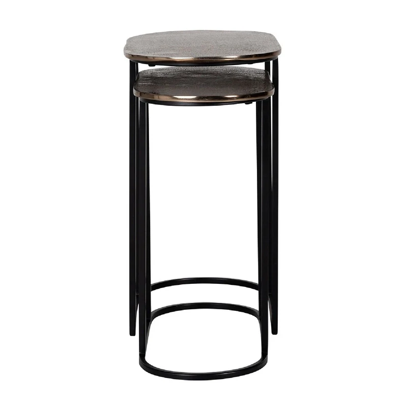 Table d'angle Chandon set de 2 ovale