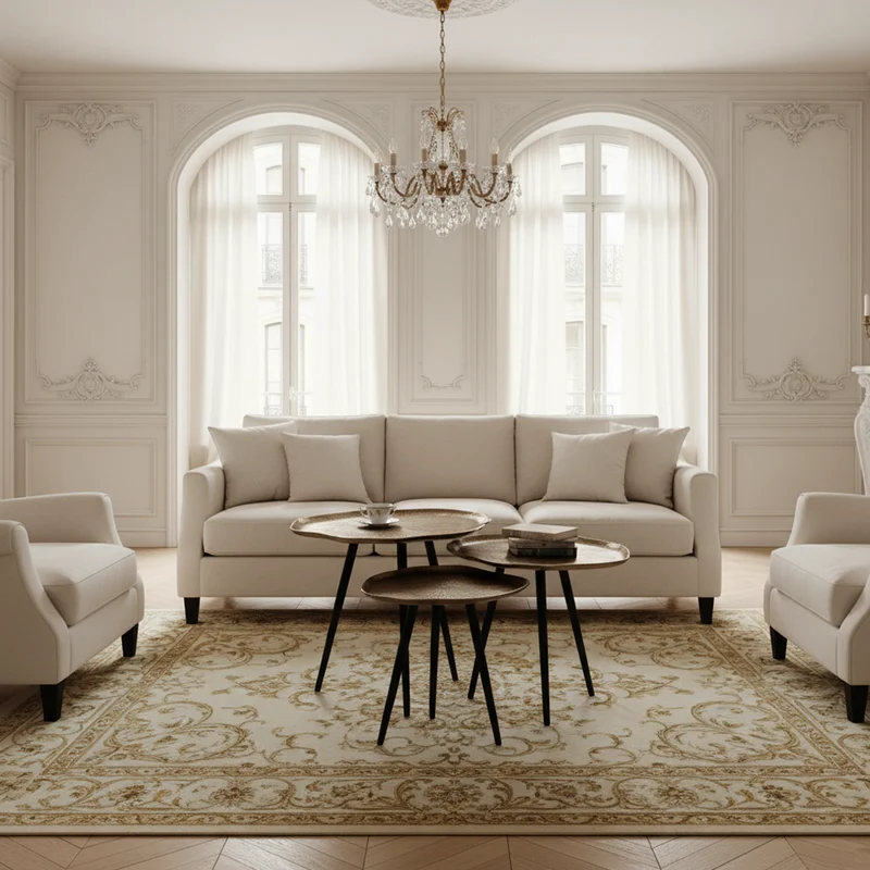 Table basse Volenta Set de 3 champagne or