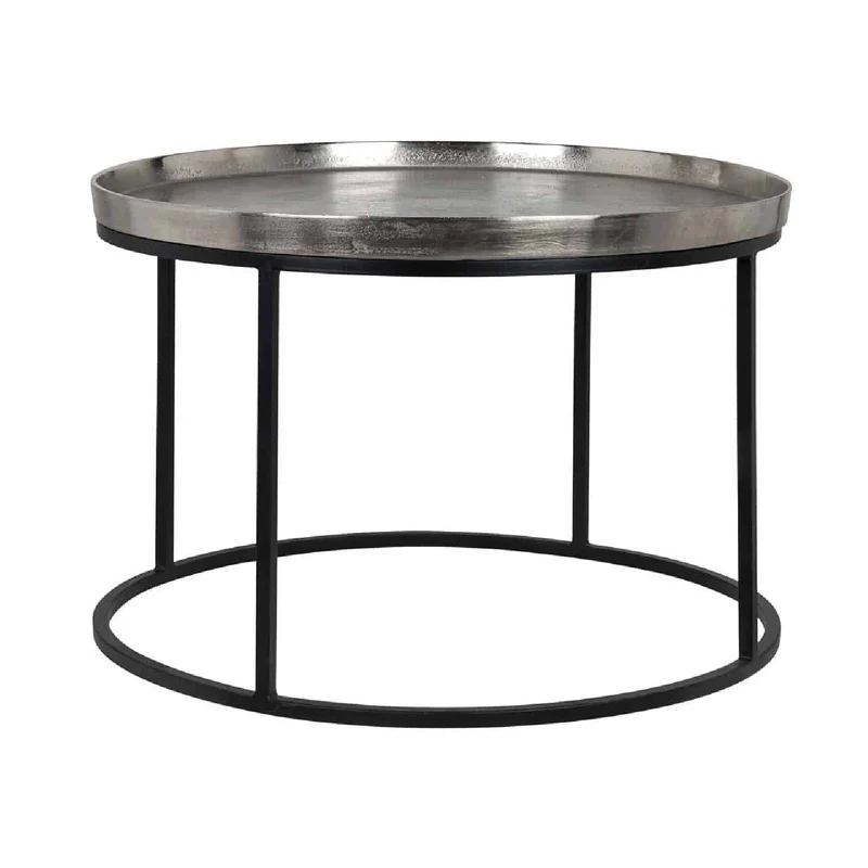 Table basse Lyam aluminium silver 70Ø