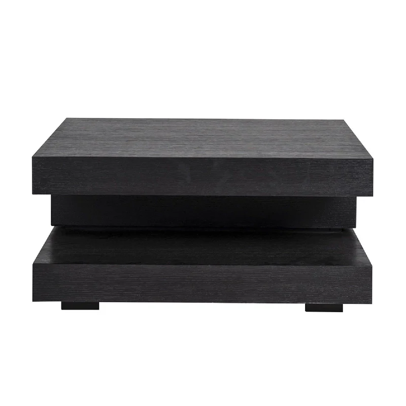 Table basse carrée noir Blok C "Chêne Oakura"