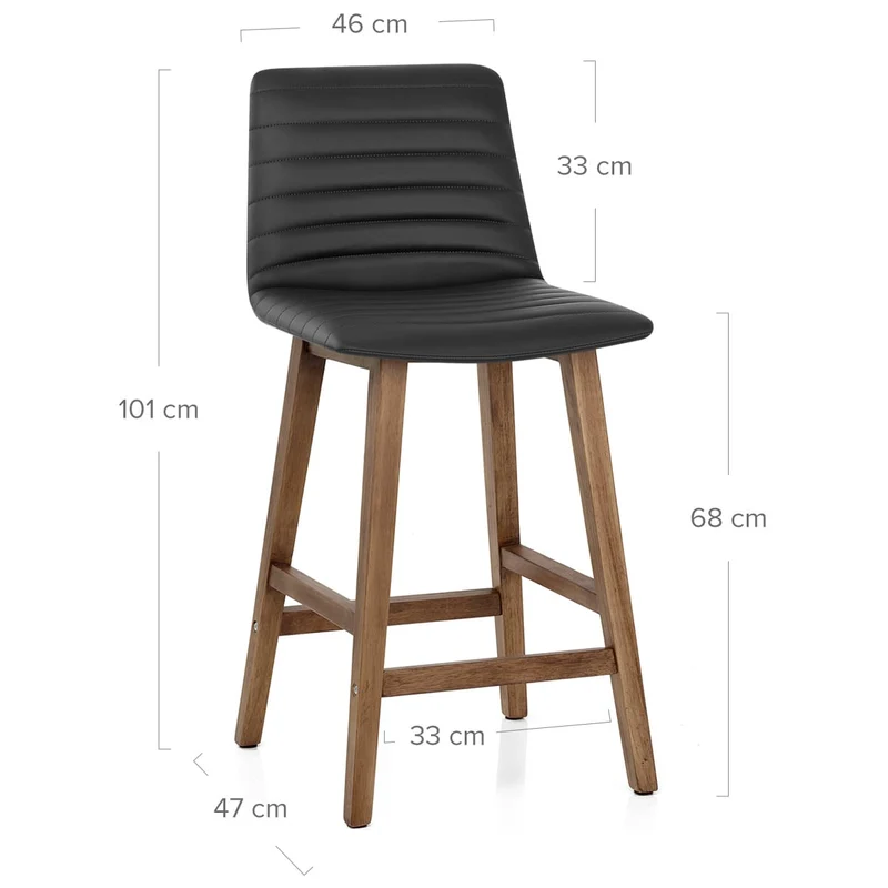 Tabouret de Bar Faux Cuir - Spritz Noir