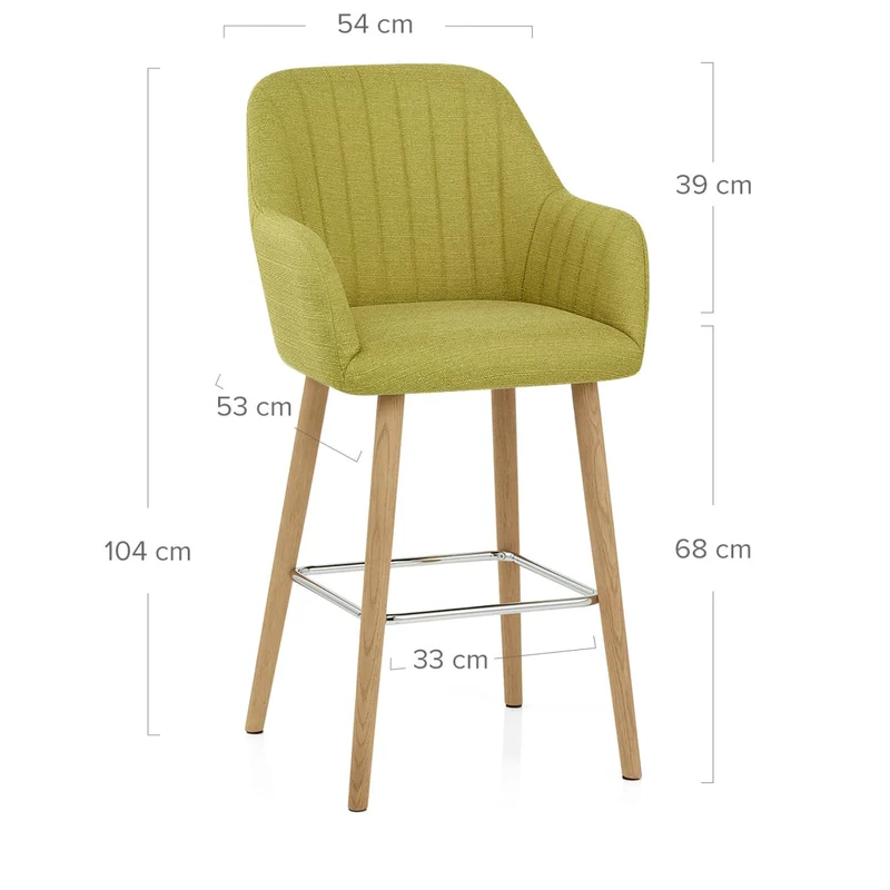 Tabouret de Bar Tissu - Rio Vert
