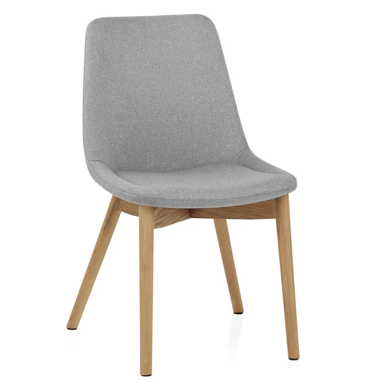 Chaise Bois Tissu - Kobe Gris