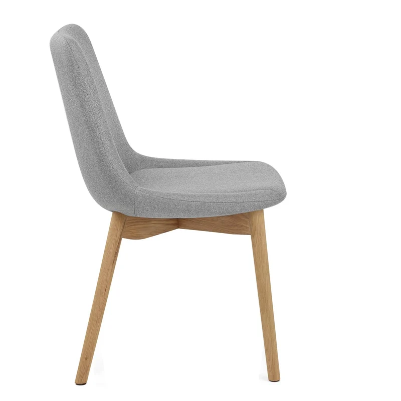 Chaise Bois Tissu - Kobe Gris
