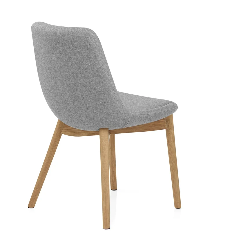 Chaise Bois Tissu - Kobe Gris