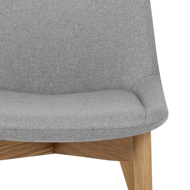 Chaise Bois Tissu - Kobe Gris