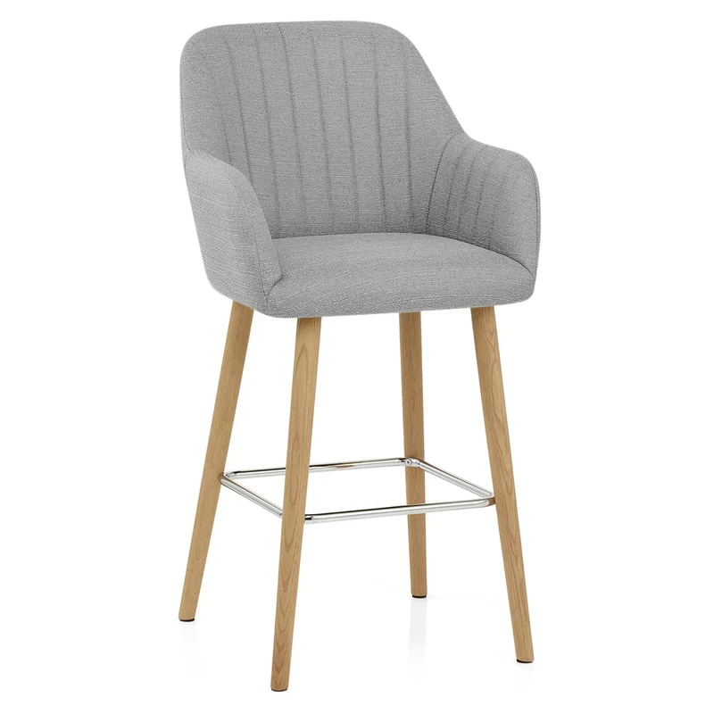 Tabouret de Bar Tissu - Rio Gris