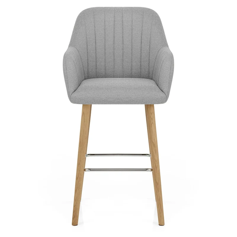 Tabouret de Bar Tissu - Rio Gris