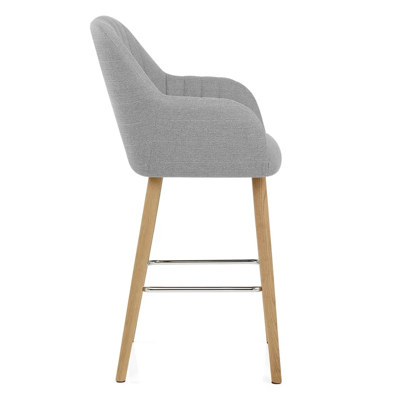 Tabouret de Bar Tissu - Rio Gris