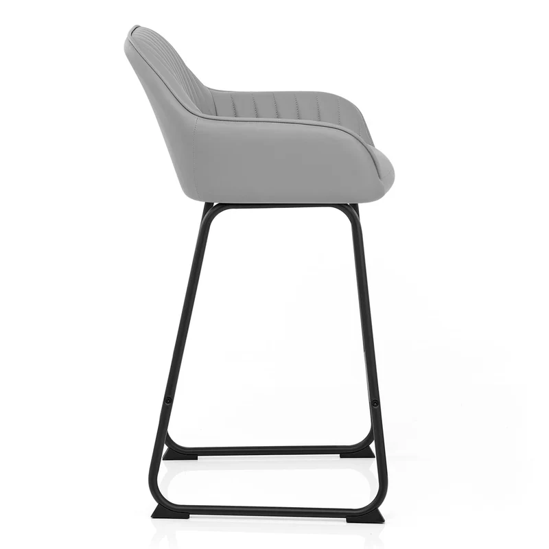 Chaise de Bar Faux Cuir - Kanto Gris