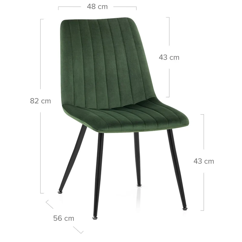 Chaise Velours - Lagos Vert