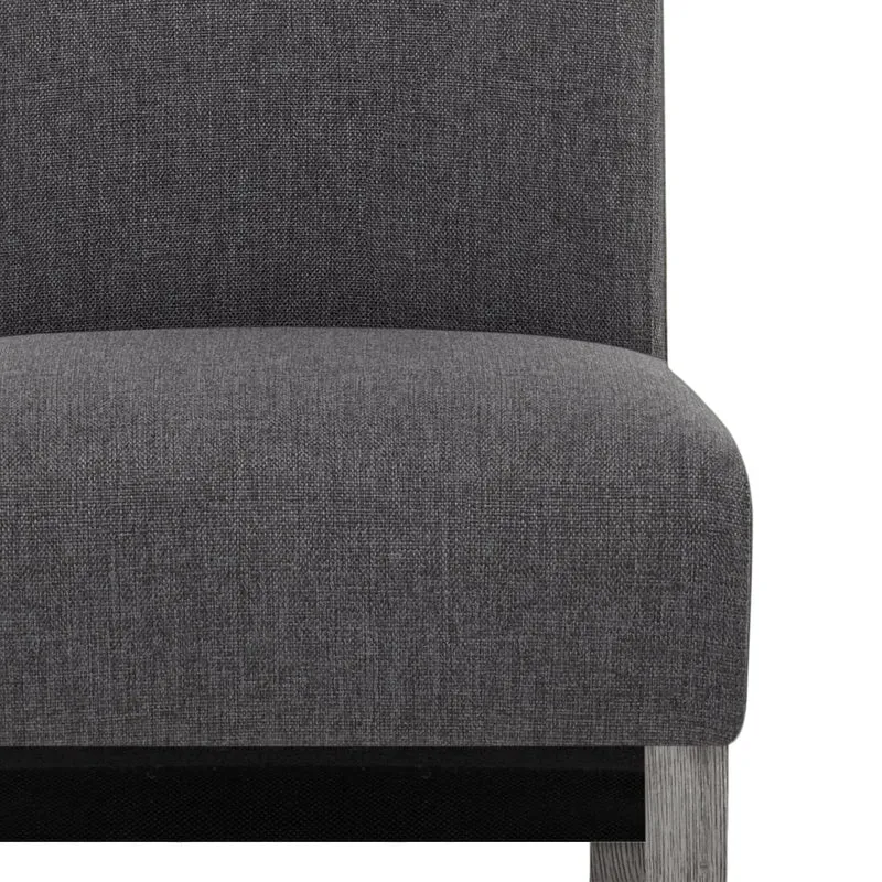 Chaise Bois Tissu - Carlo Gris Foncé