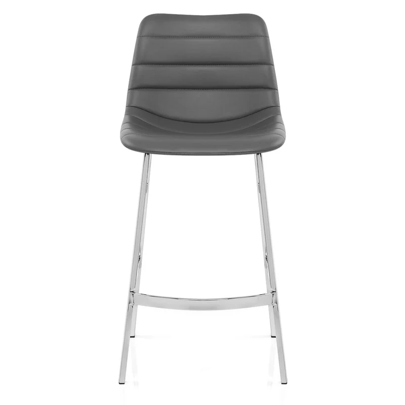 Chaise de Bar Faux Cuir - Scala Gris