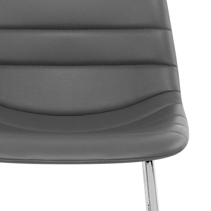 Chaise de Bar Faux Cuir - Scala Gris