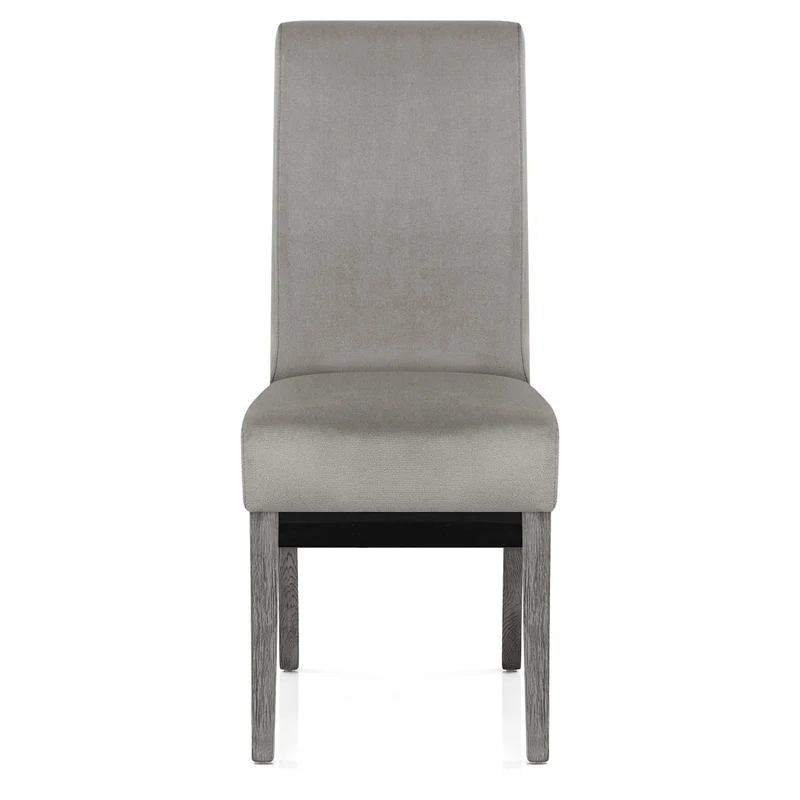 Chaise Bois Velours - Carlo Gris