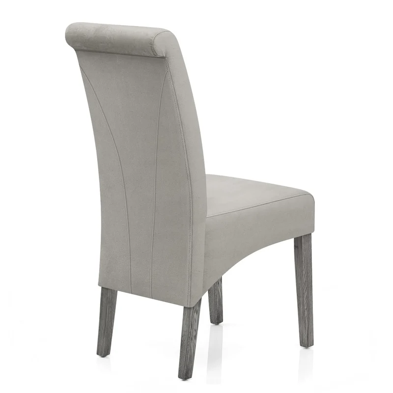 Chaise Bois Velours - Carlo Gris
