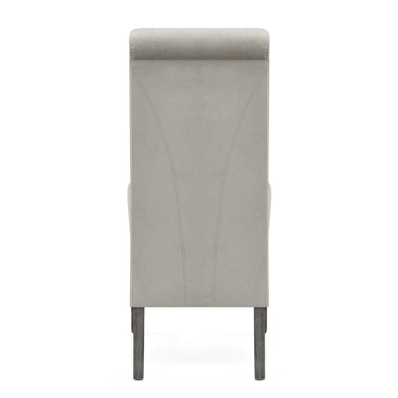 Chaise Bois Velours - Carlo Gris