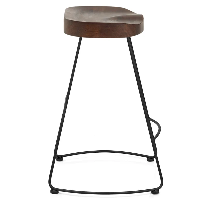 Tabouret Noir et Bois Foncé - Freedom Bois