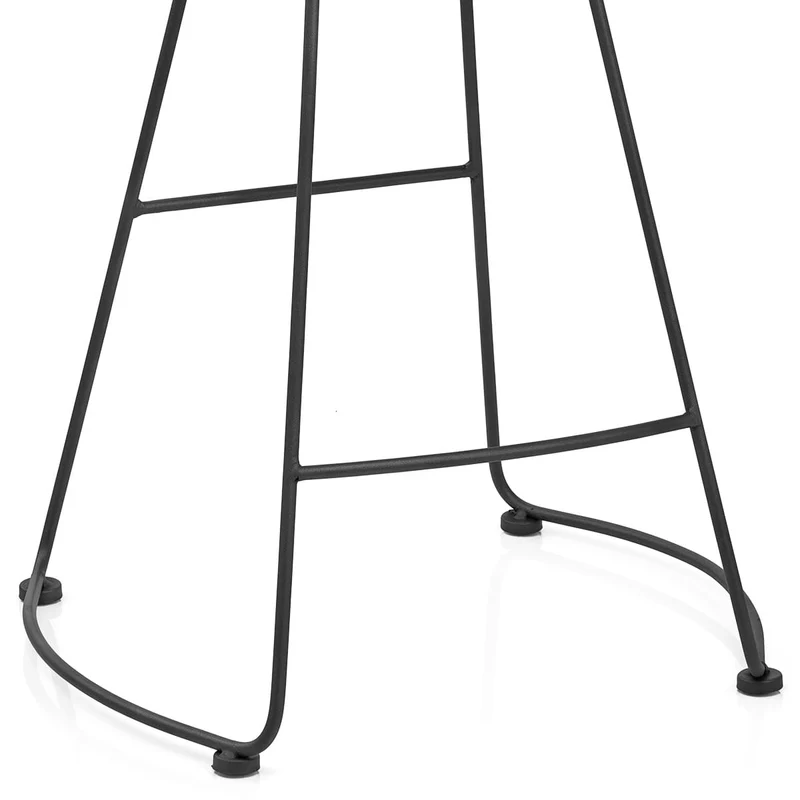 Tabouret Noir et Bois Foncé - Freedom Bois